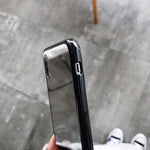 Black Edge Mirror Phone Case For iPhones